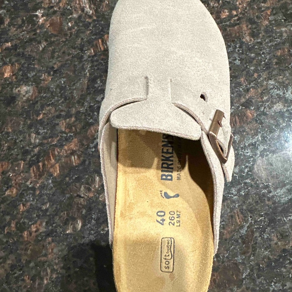 Birkenstock Women's Suede Slip-On Shoes - Cream